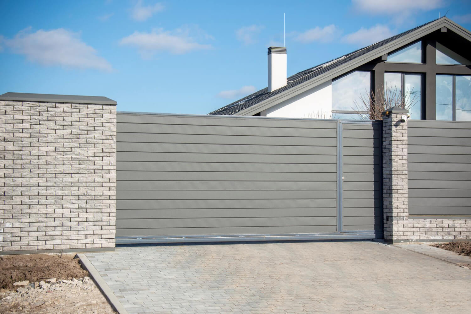 Steel Railing Gate Example Steel Gates – Toronto Iron Railings