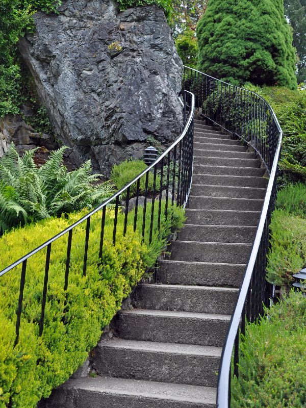 steel railings stair design